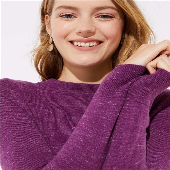 🆕 LOFT Heather Purple Sweater Tunic 💜 - Picture 3 of 5